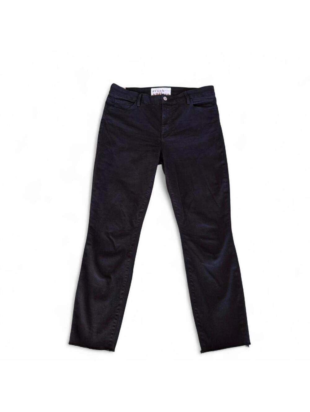 Frank & Eileen black straight leg raw hem “Sligo” jeans, size 31”